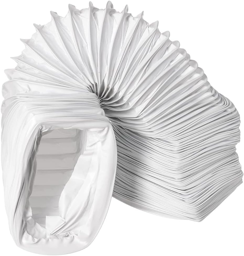 Steinberg14 Weiss 110x55mm / Länge 3 Meter Abluftschlauch PVC Flexibel Schlauch für Klimaanlagen - D