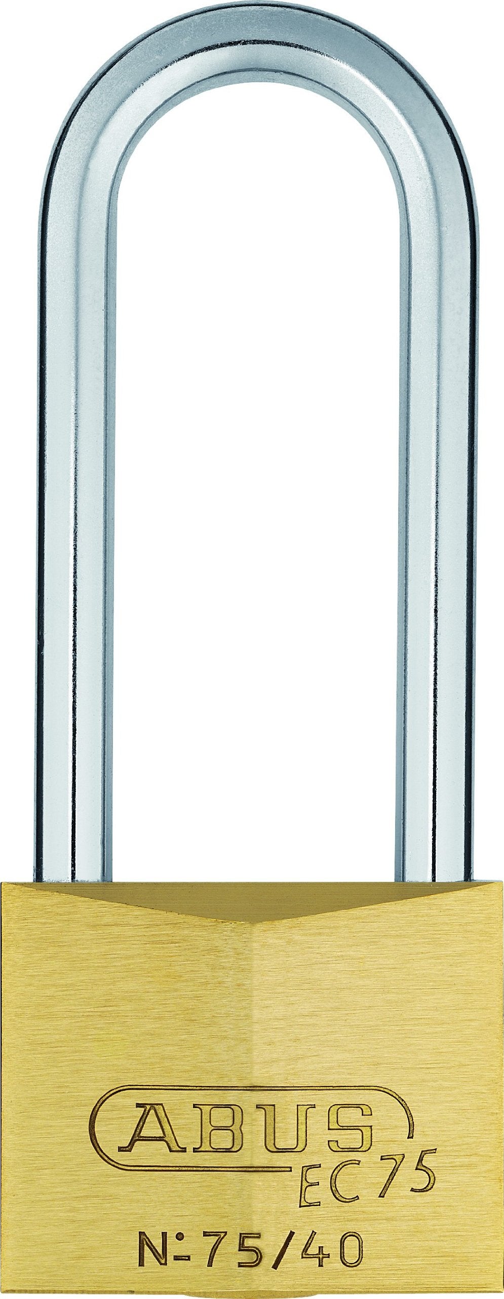ABUS 26846 63 mm langem Bügel Messing Vorhängeschloss mit Wendeschlüssel 40mm / Bügelhöhe 63mm Messi