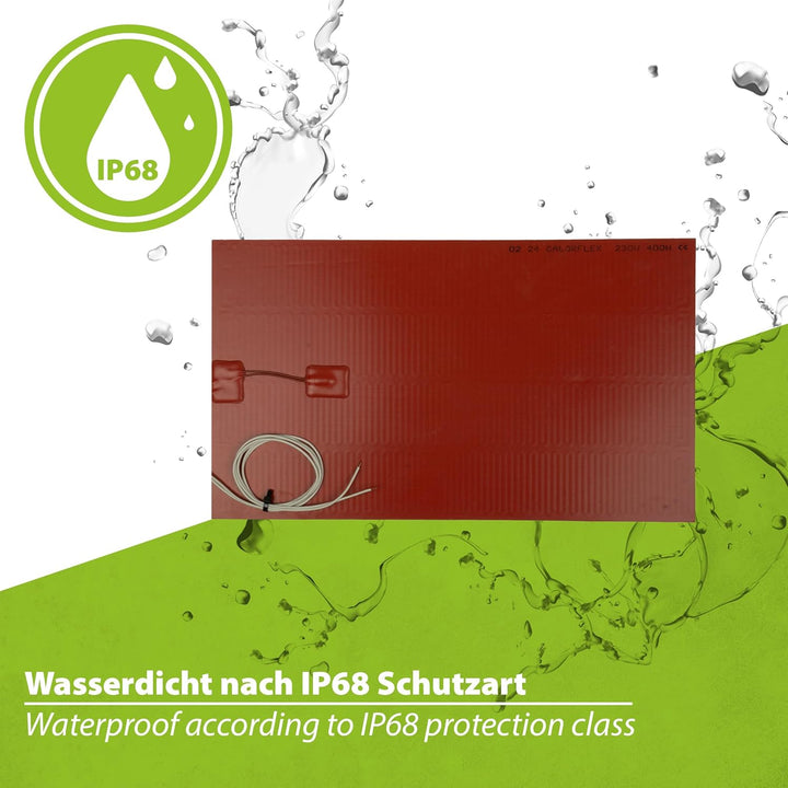 500 Watt Silikon-Heizmatte 40x29cm selbstklebend, integrierter Temperaturbegrenzer - Heizpad Wärmema