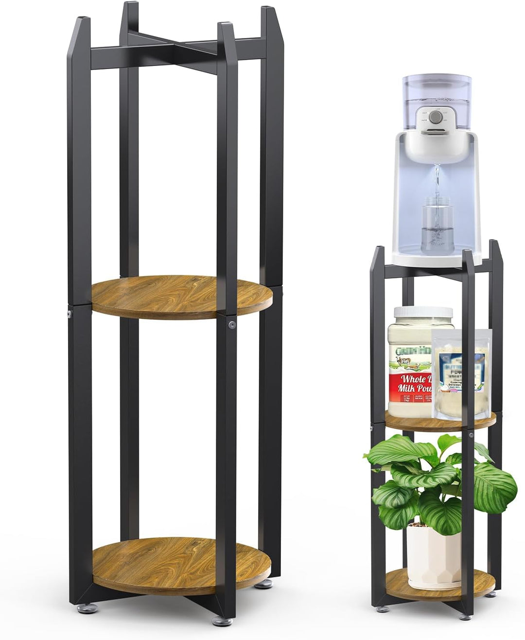 STLOVe Ständer für Getränkespender, Glas-Getränkespenderständer 34", 3-stöckiges Pflanzenständer, Ec