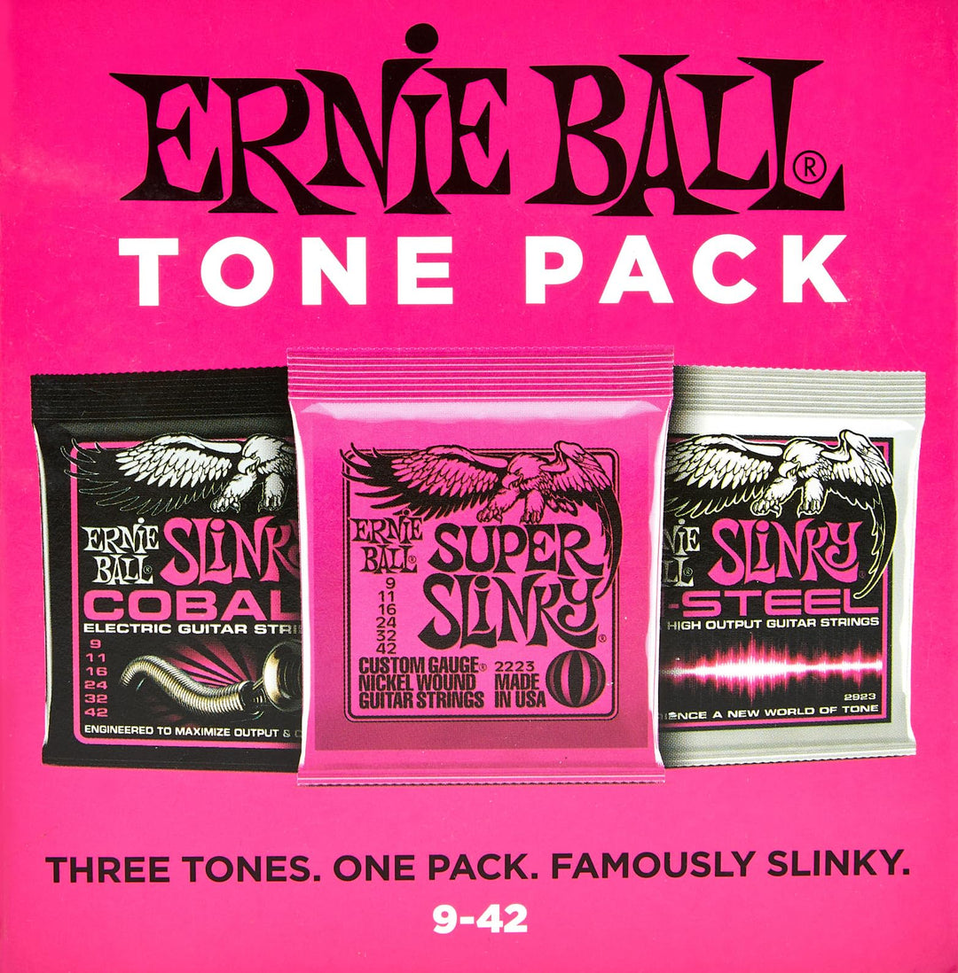 Ernie Ball Super Slinky E-Gitarre Ton-Pack, Stärke 9-42 Super (9–42), Super (9–42)