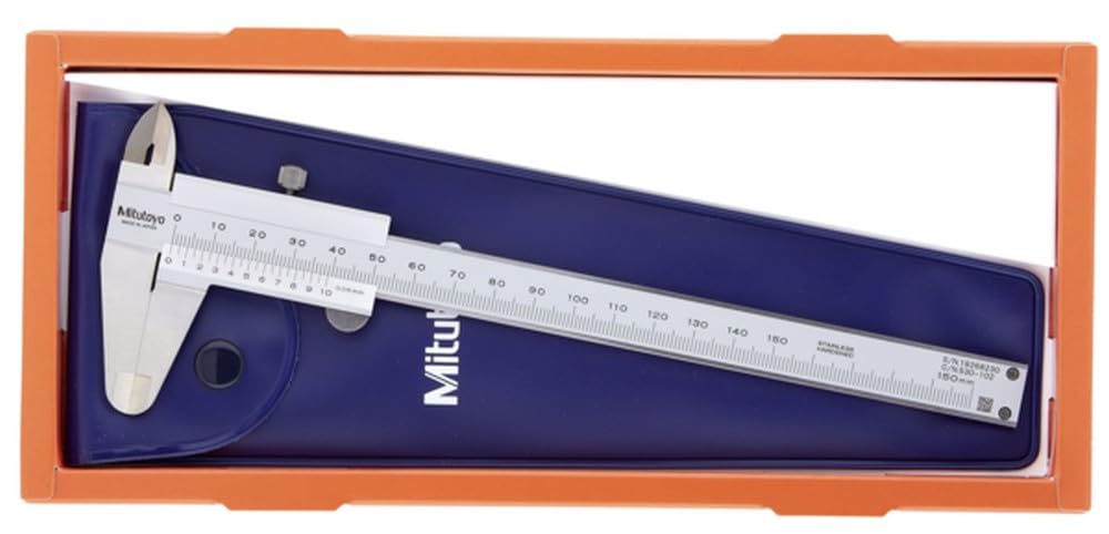 Mitutoyo 530-102 Standard-Nonius Messschieber, 0-150 mm
