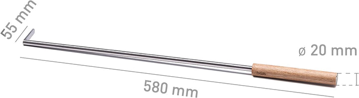 höfats - Schürhaken mit Flammenbläser - Kaminbesteck für einfaches und sicheres Entfachen des Feuers