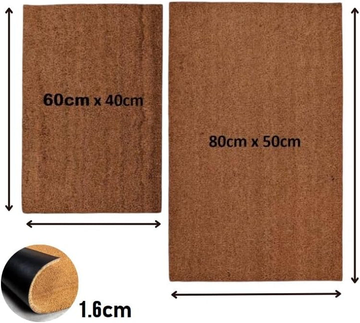 Giftstory Kokosmatte Fussmatte Kokos „Füsse und Pfoten Bitte abtreten“ für Innen und Aussen 80x50 Fu