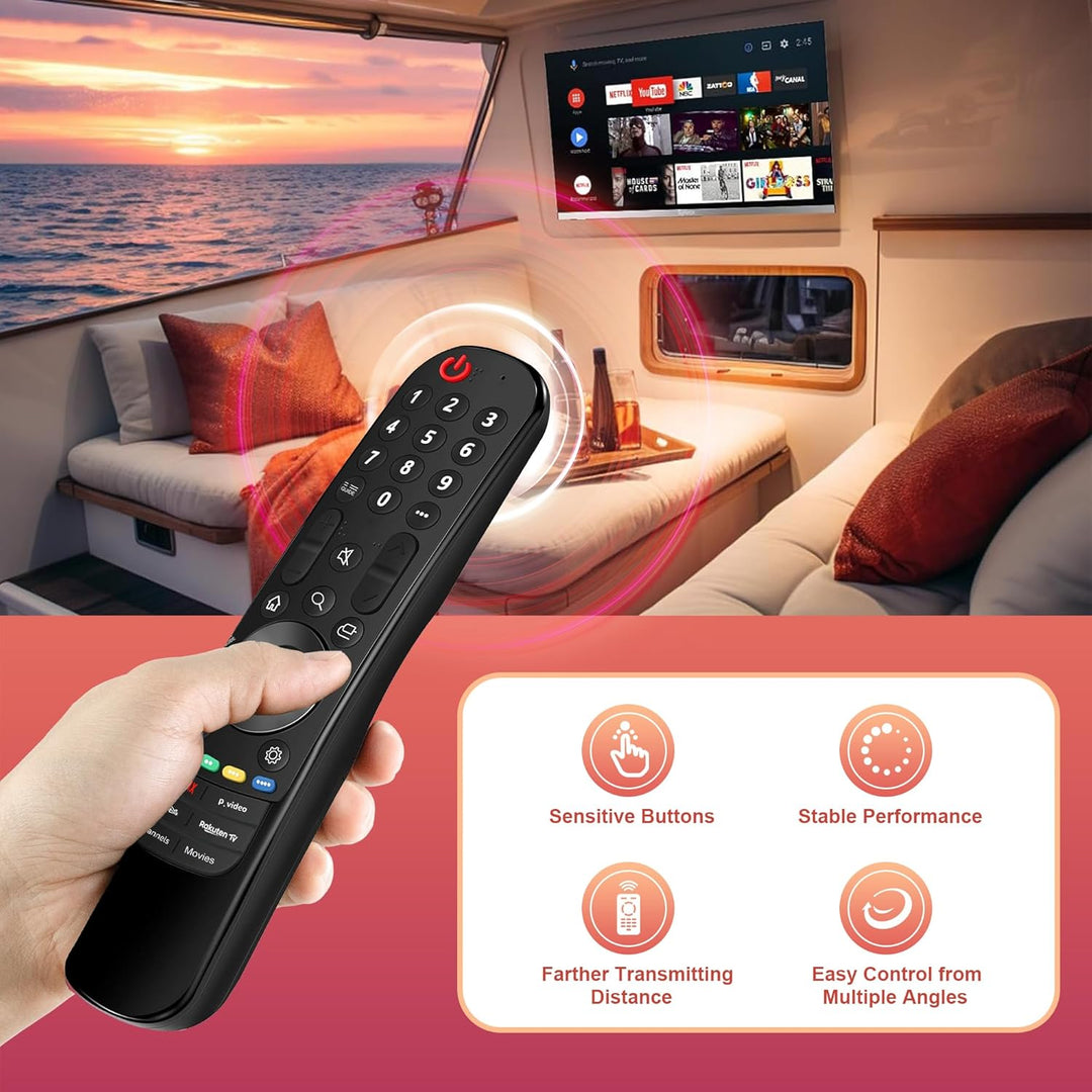 Ersatz für LG Magic Remote, MR24GA MR23GA MR22GN MR21GA MR20GA Universal Fernseher Fernbedienung kom