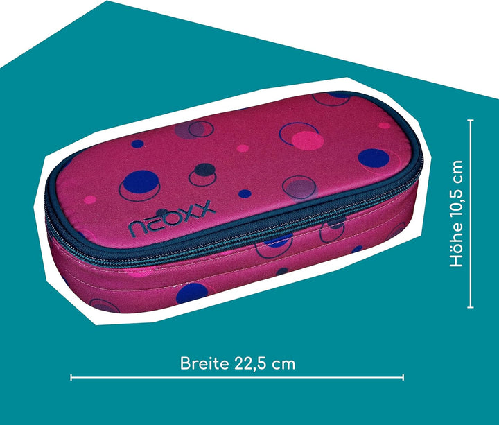 neoxx - Jump Schlamperbox - Recycelte PET-Flaschen, Hauptfach mit Reissverschluss, 10 Stifteschlaufe
