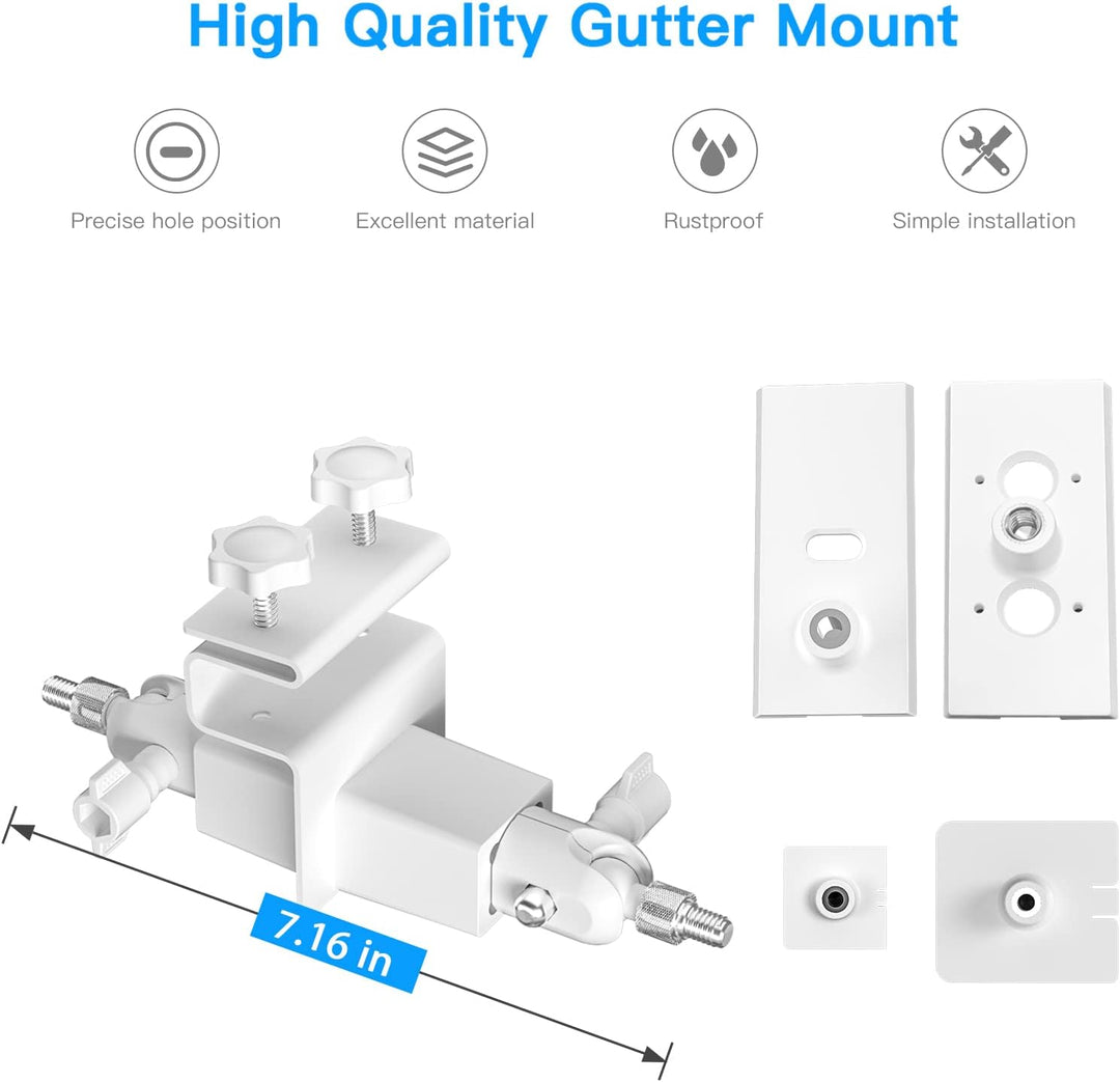 HOLACA 2-in-1 Universal-Dachrinnenhalterung Kamera Halterung Kompatibel mit Spotlight Kamera Plus/Pr