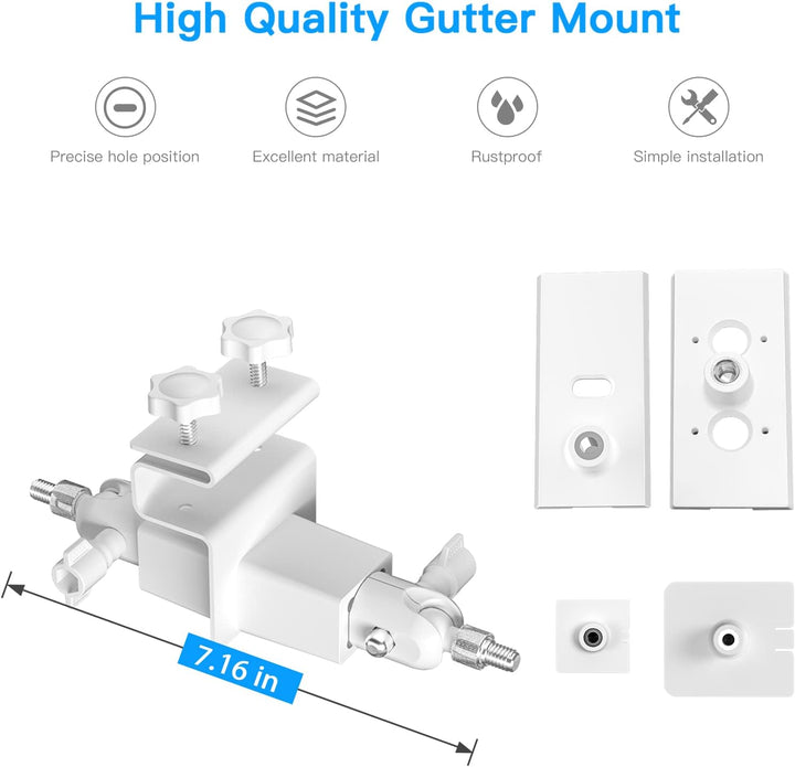 HOLACA 2-in-1 Universal-Dachrinnenhalterung Kamera Halterung Kompatibel mit Spotlight Kamera Plus/Pr