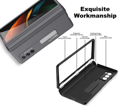 Miimall Kompatibel mit Samsung Galaxy Z Fold 2 2020 Hülle, [Magnetischer Scharnierschutz] Hartes PC