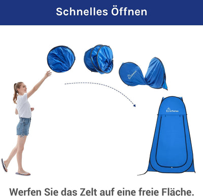 Wolfwise Pop up Toilettenzelt Umkleidezelt, Camping Duschzelt Outdoor Mobile Toilette Umkleidekabine