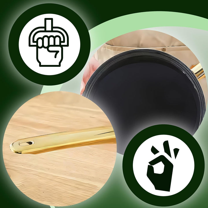 Retoo Topf und Pfannenset Induktion 12-teilig Kochtopf Set mit Glasdeckel, Topfset Edelstahl Bratpfa