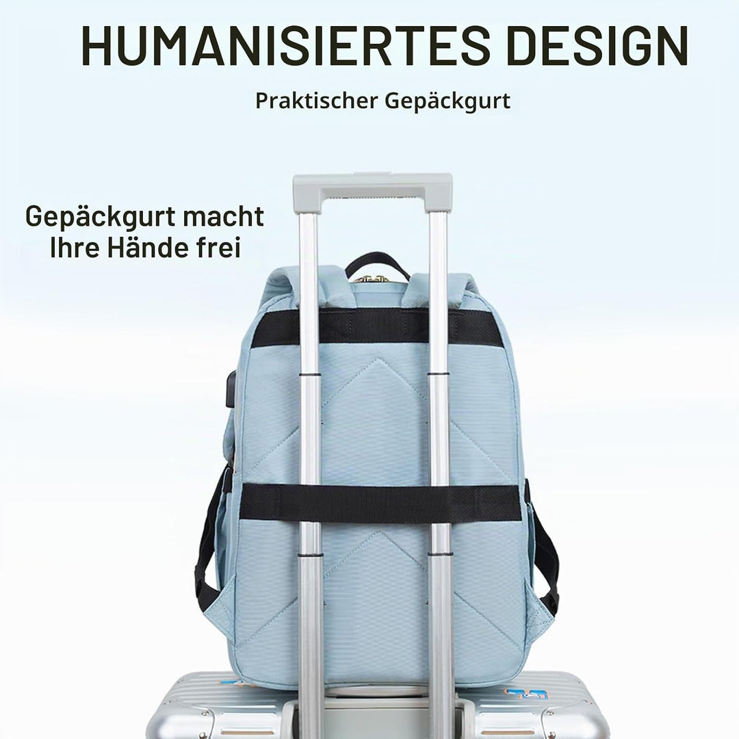 VANKEAN 15.6 Zoll Laptop Rucksack Damen, Hohe Schulrucksack Wasserdicht Damen Herren Arbeitstasche m