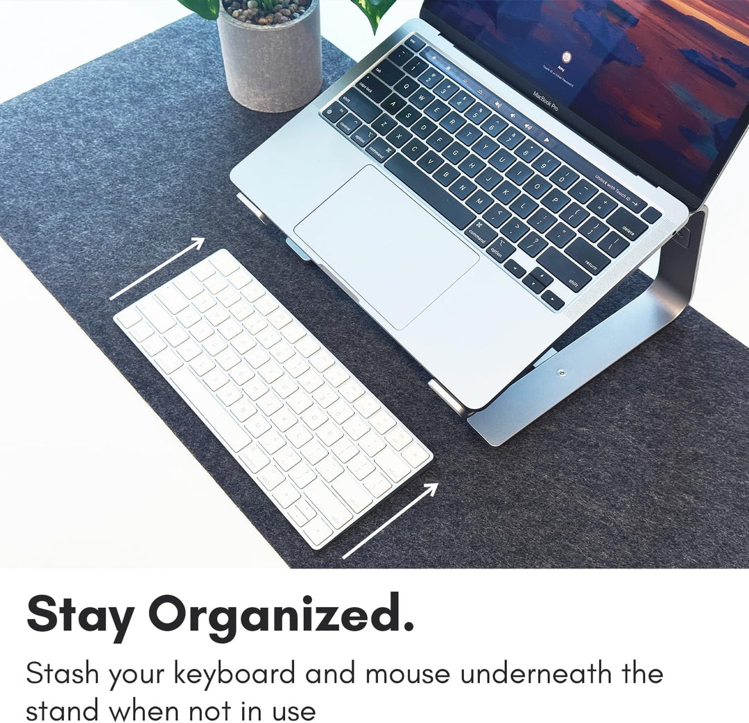 Macally Laptop-Ständer aus Aluminium für den Schreibtisch, funktioniert mit Allen MacBook/Pro/Air un