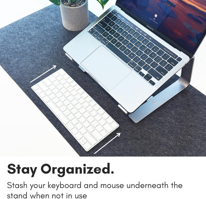 Macally Laptop-Ständer aus Aluminium für den Schreibtisch, funktioniert mit Allen MacBook/Pro/Air un