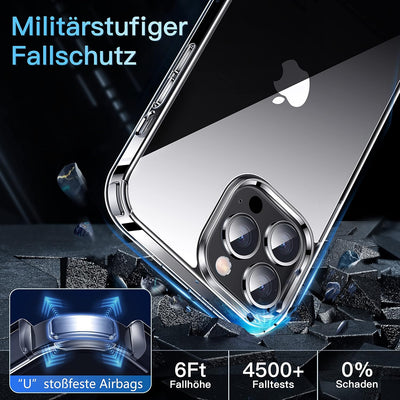 CASEKOO Crystal Clear für iPhone 12 Pro Max Hülle, [Nie Vergilbung] [Unzerstörbarer Militärschutz] S