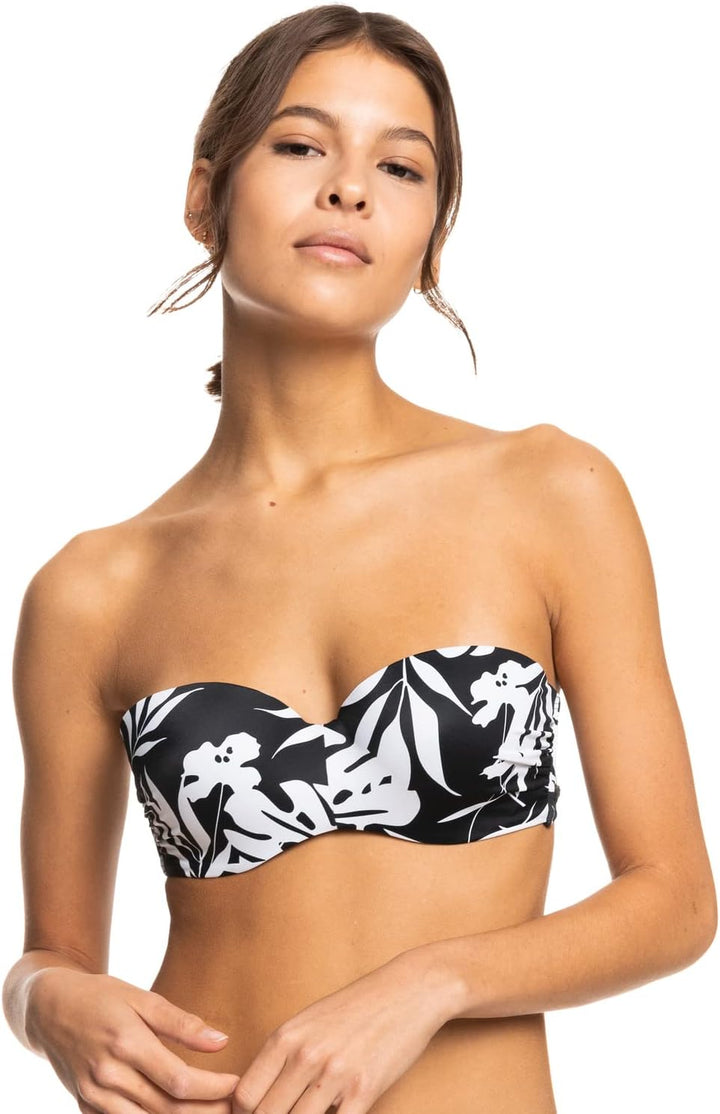 Roxy Damen Love The Beach Vibe-Bandeau-Bikinioberteil Bikini XS Anthracite Surf Trippin Bico S, XS A