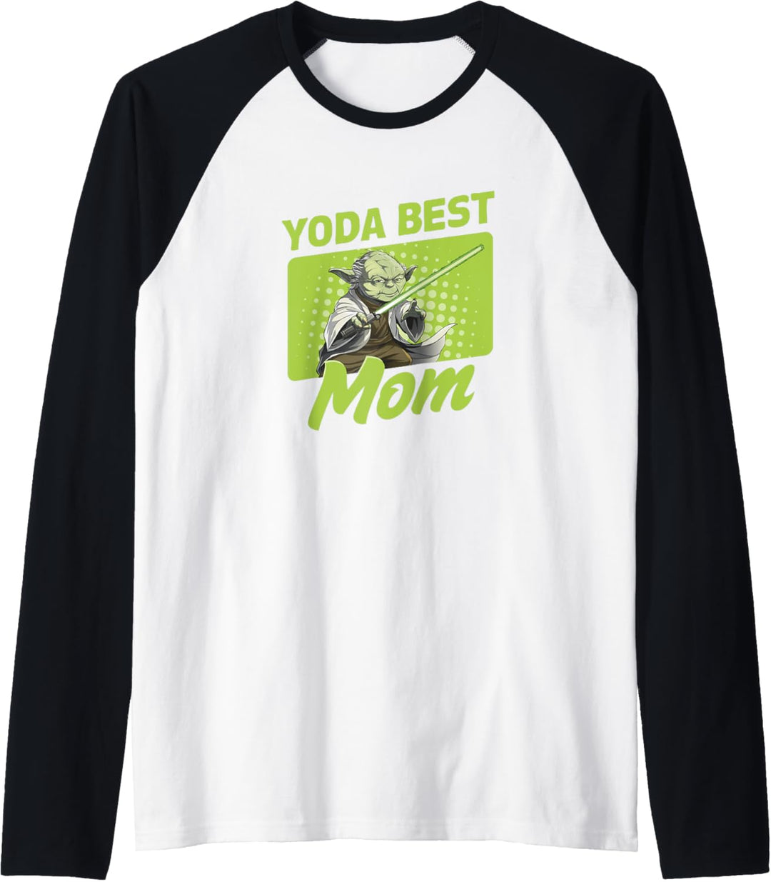 Star Wars Muttertag Yoda Best Mom Green Box Raglan