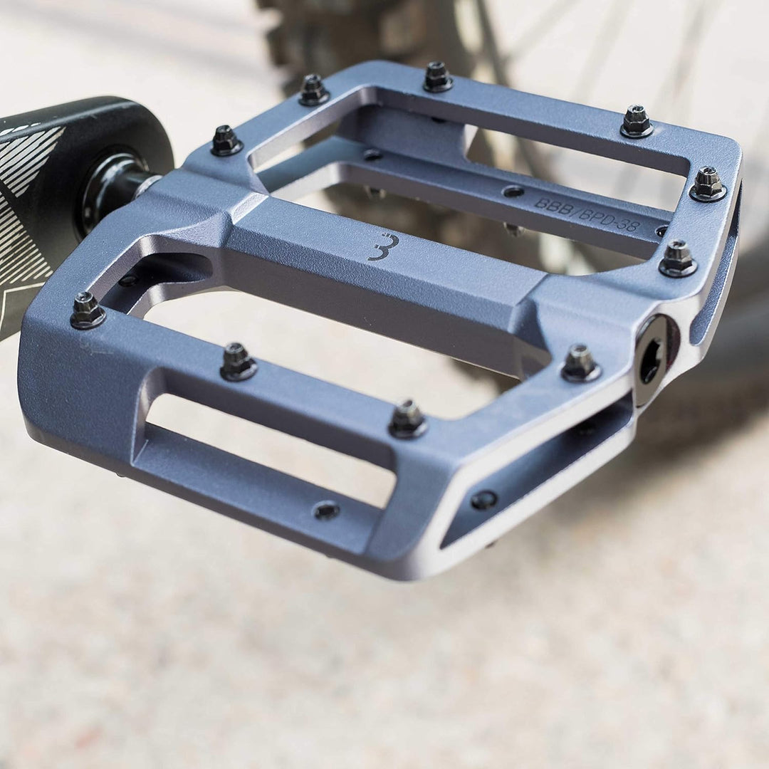 BBB Cycling Bike Pedale Aluminium für MTB und E-MTB Matt Grau, Matt Grau