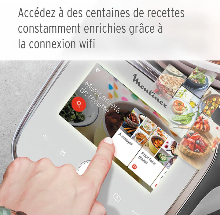 Moulinex I-Companion Touch XL Multifunktions-Küchenmaschine, 1550 W, 14 Programme, Touchscreen, Nutz