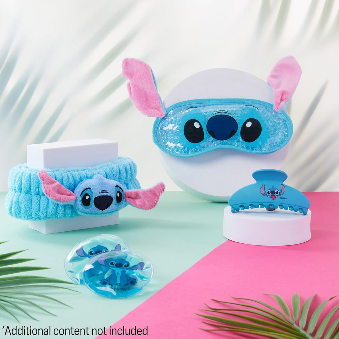 Disney Stitch Beauty Set für Damen mit kühlender Augenmaske & Haar-Accessoires (Blau), Blau