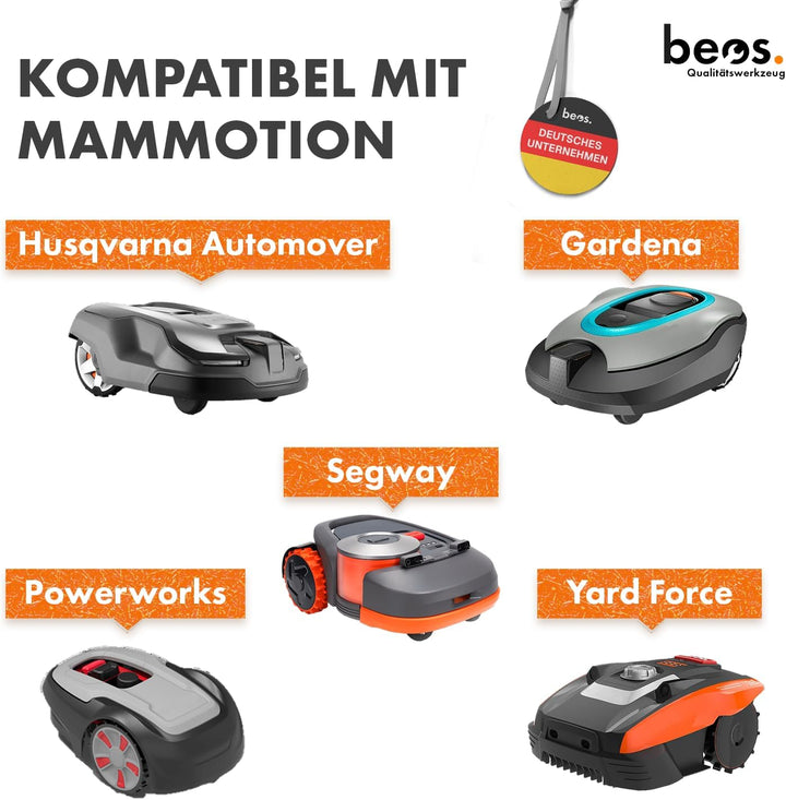 BEOS 30 x Premium Titan Ersatzmesser + Schrauben - Ersatzklingen für Premiummarken Husqvarna, Garden