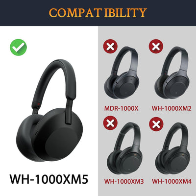 SOULWIT Kühlgel Ersatzpolster Ersatz Ohrpolster für Sony WH-1000XM5 (WH1000XM5) Kopfhörer mit Geräus