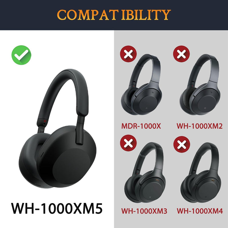 SOULWIT Kühlgel Ersatzpolster Ersatz Ohrpolster für Sony WH-1000XM5 (WH1000XM5) Kopfhörer mit Geräus
