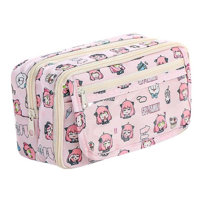 Spy Family Federmäppchen, Unisex Spy Family Exquisite Beautiful Pencil Case, Grosse Briefpapier Gesc