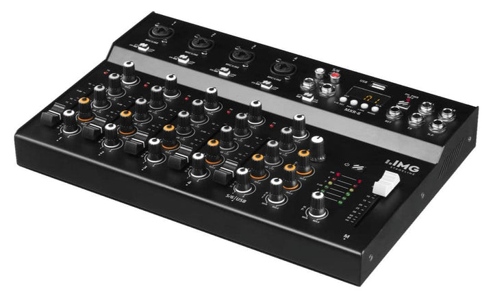 IMG STAGELINE MXR-6, 6-Kanal Audio-Mischpult mit integriertem MP3-Player, Bluetooth-Empfänger und DS