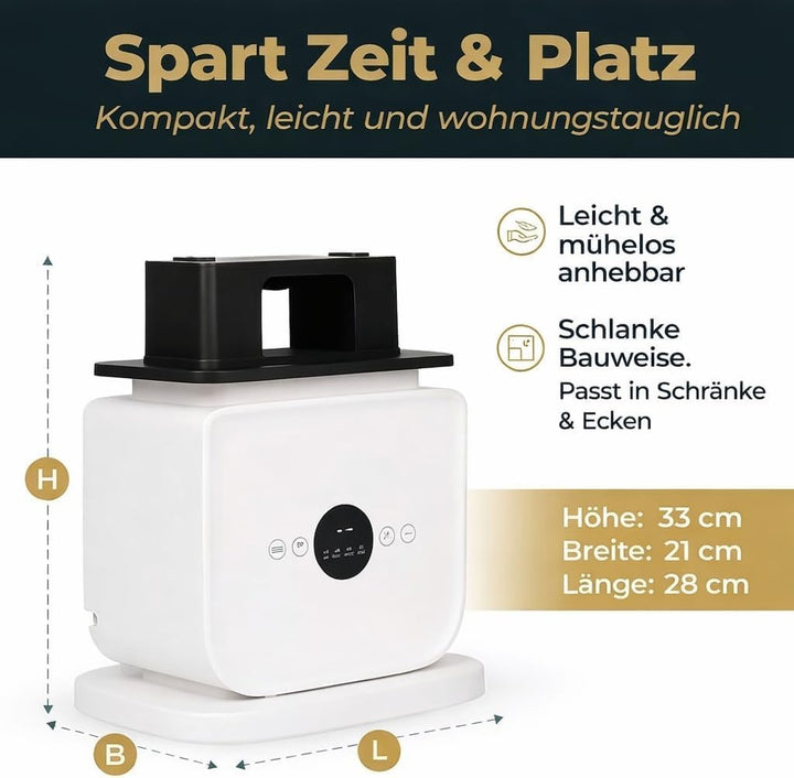 Automatischer Heissluft-Trockner & Bügelautomat – Faltenfrei für Hemden und Hosen – Schonend für all