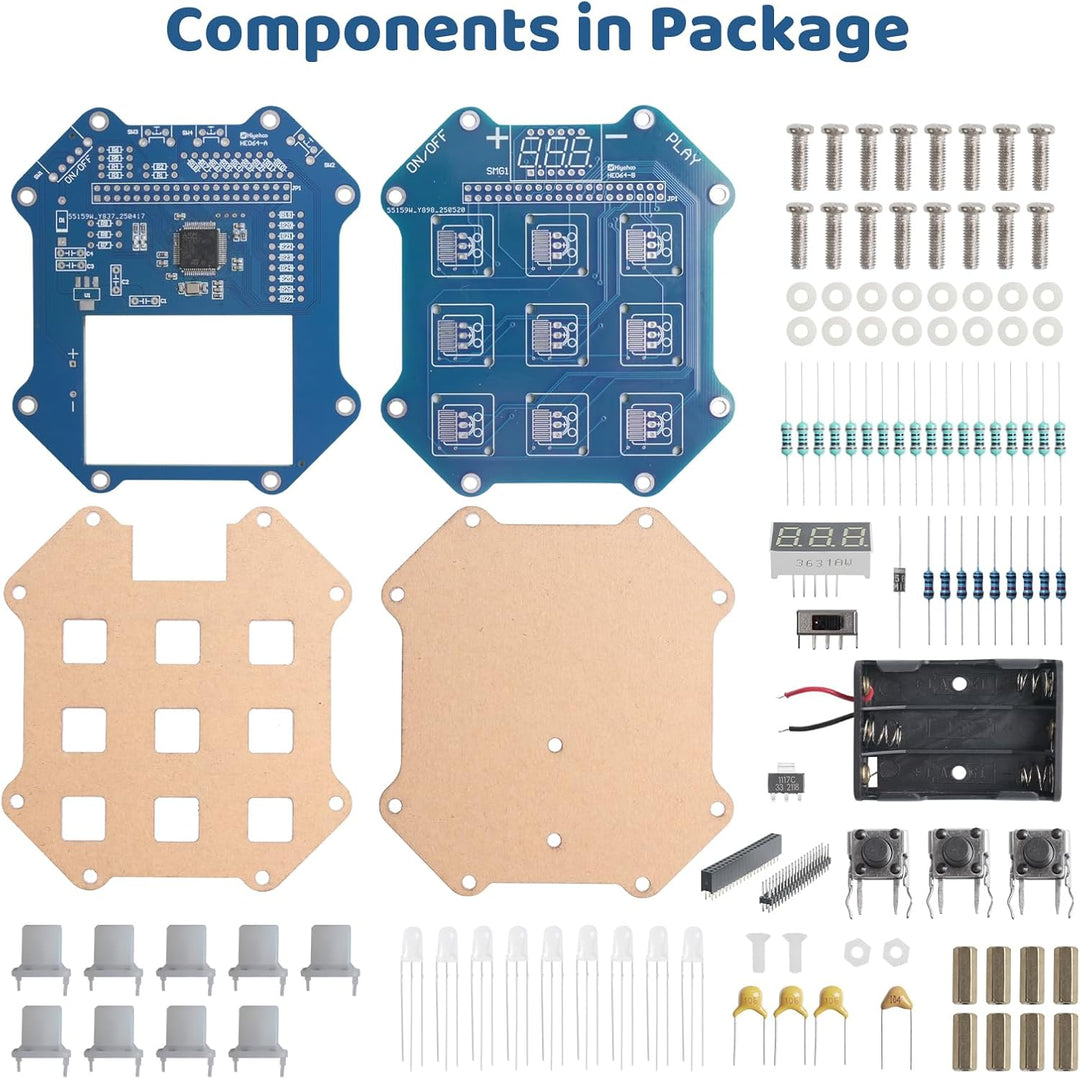 DIY Lötbausatz, 3-in-1 Elektronik Bausätze Mint Elektron Lötprojekt für Studierende und Hobbyelektro