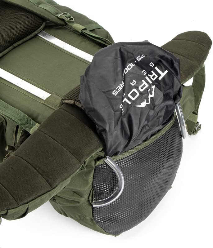 Tripole Colonel Pro Rucksack Mit Metallrahmen | Frontöffnung | Abnehmbare Tasche | Regenschutz 90 Li