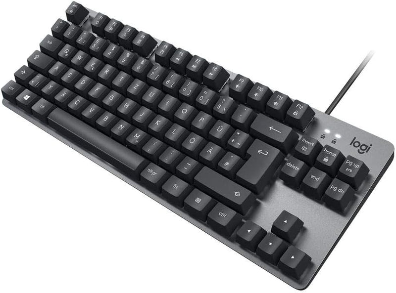 Logitech K835 TKL Kabelgebundene Mechanische Aluminium Tastatur - Tenkeyless PC Keyboard mit kompakt