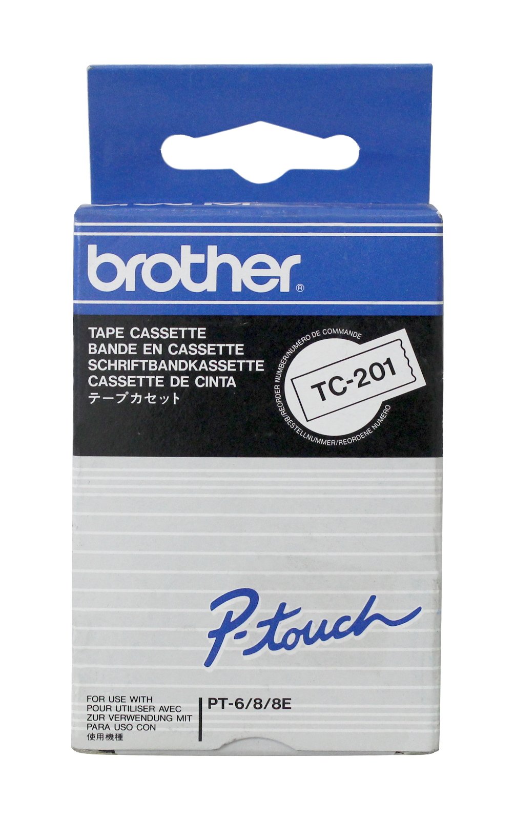 TC-201 P-Touch Schriftbandkassette 12 mm x 7,7 m, 12 mm x 7,7 m