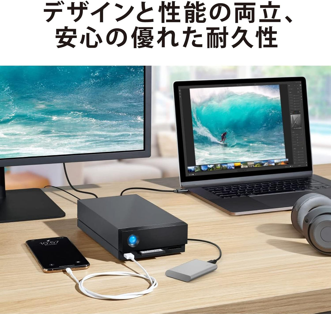 LaCie Portable SSD, externe SSD 500GB, 2.5 Zoll, Iphone 15 Pro kompatibel, inkl. 3 Jahre Rescue Serv