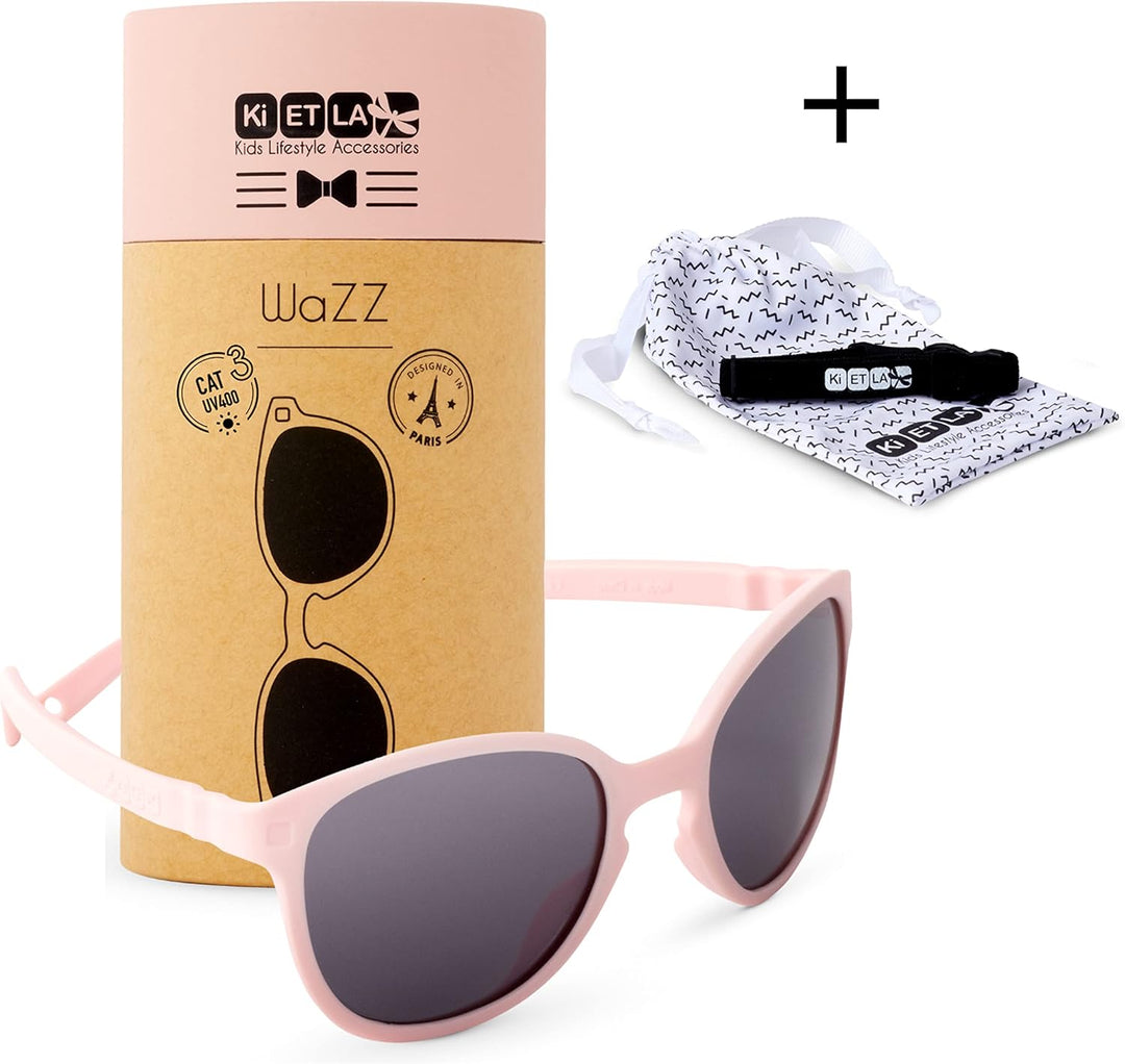 Ki ET LA Unisex-Kinder Gafa de Sol años Sonnenbrille Little Kids 2-4 Jahre Blush Wayfarer, Rosa Clar