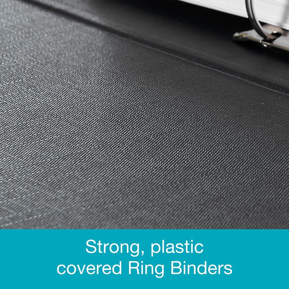 Bantex Ringmappe schweres PVC 2 O-Ringe 25 mm A4 10 Stück schwarz, Schwarz