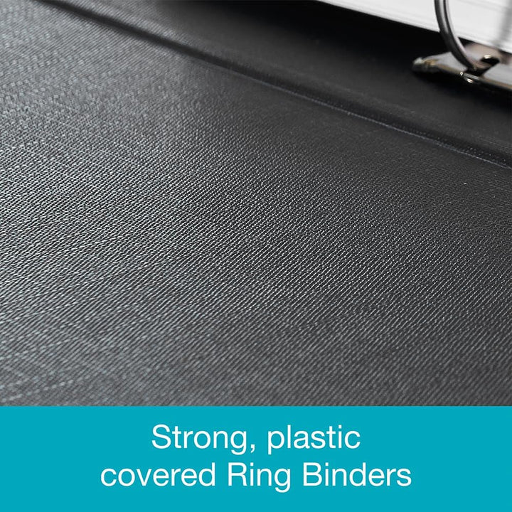 Bantex Ringmappe schweres PVC 2 O-Ringe 25 mm A4 10 Stück schwarz, Schwarz