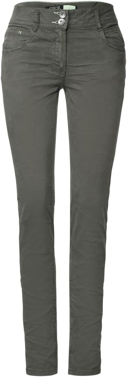Cecil Damen Stoffhose Slim 30 Easy Khaki, 30 Easy Khaki