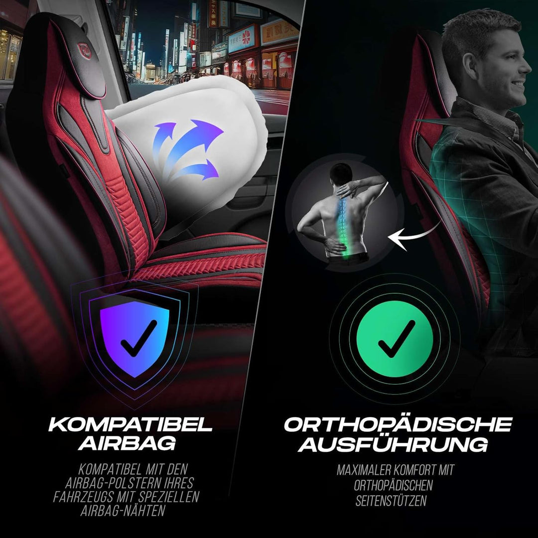 Wohnmobil Sitzbezüge kompatibel mit FIAT Ducato, Citroën Jumper, Peugeot Boxer - Schonbezüge Set aus