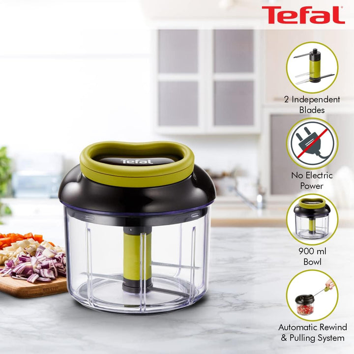 Jamie Oliver by Tefal K1644344 Chop & Shaker | Fassungsvermögen: 450 ml | weiss/blau & K13204 Ingeni