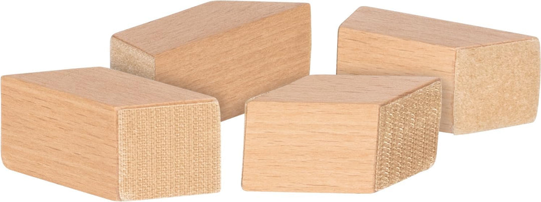 goki 58377 - Holzbausteine mit Klettverbindungen, inklusive Holzsäge für leichtes und kreatives Spie