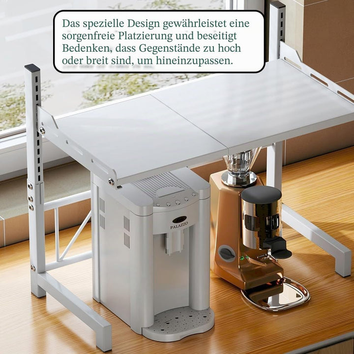 Mikrowellen-Regal, erweiterbar, Mikrowellen-Regal, Ständer, Küchentheke, Regal, Wandmontage, Desktop
