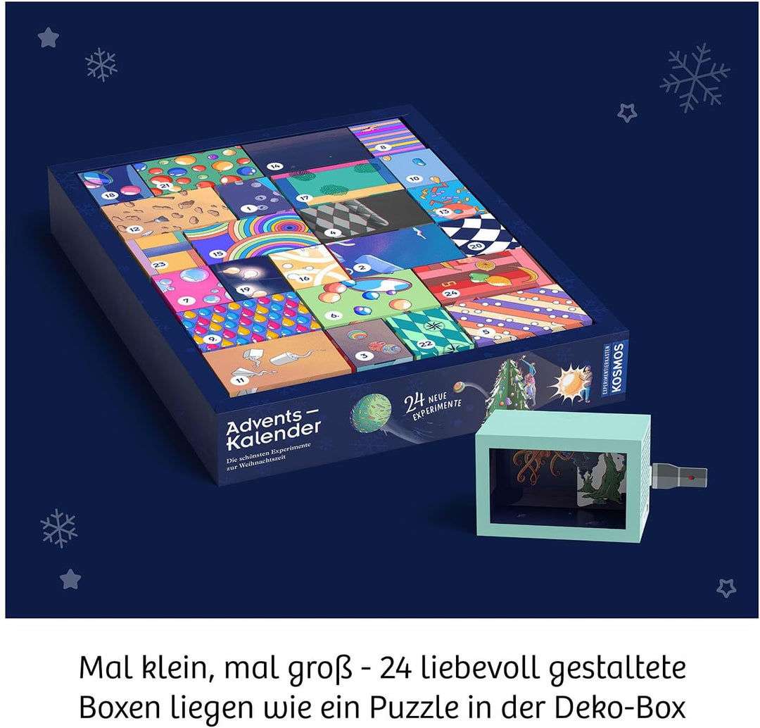 KOSMOS 661076 Experimentierkasten Adventskalender 2023, Die schönsten Experimente zur Weihnachtszeit