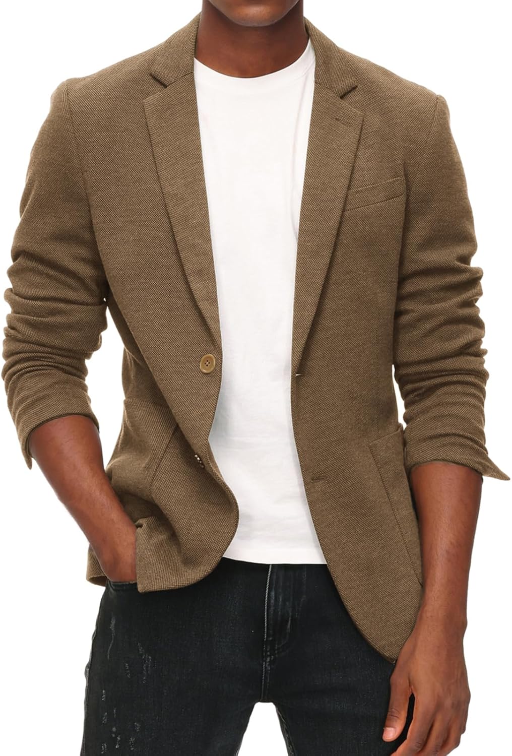 PJ PAUL JONES Sakko Herren Sportlich Klassisch British Blazer 2 Knöpfe Modern Strick Blazer Anzugjac