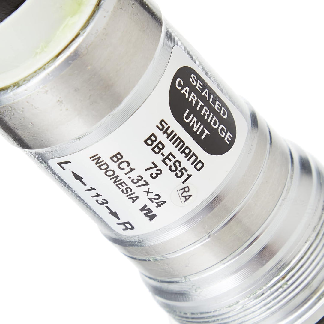 SHIMANO BB-ES51 Innenlager 73mm BSA ohne Kurbelschrauben (Länge: 118 mm) 68-118 mm schwarz - schwarz