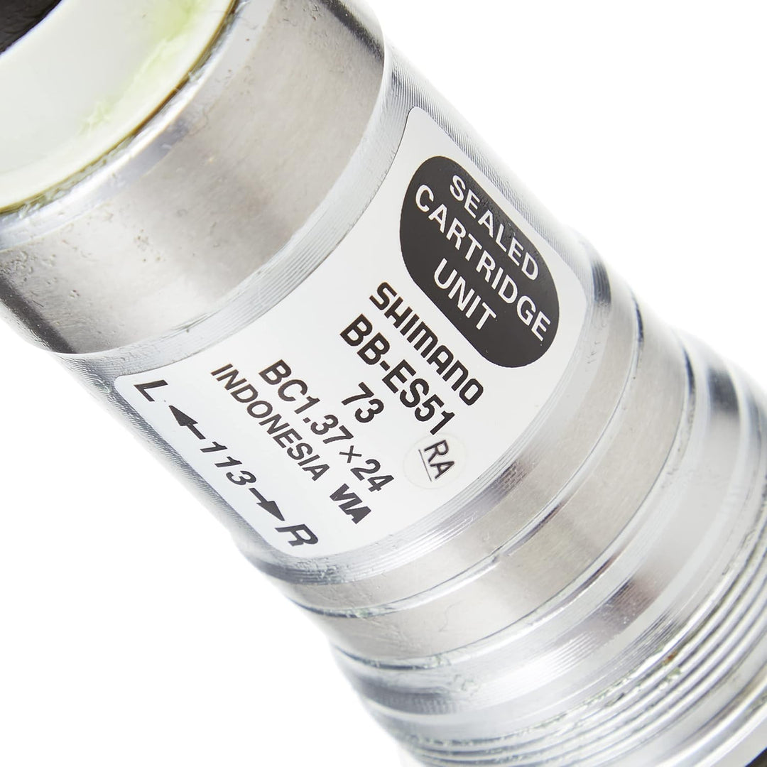 SHIMANO BB-ES51 Innenlager 73mm BSA ohne Kurbelschrauben (Länge: 118 mm) 73-118mm schwarz - schwarz,