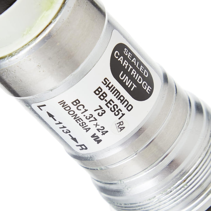 SHIMANO BB-ES51 Innenlager 73mm BSA ohne Kurbelschrauben (Länge: 118 mm) 73-118mm schwarz - schwarz,