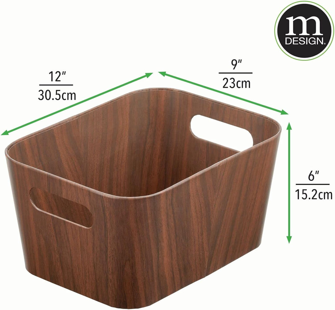 mDesign Aufbewahrungsbox mit Griffen – kleine Gemüse- und Obstkisten aus Karton für den Vorratsschra