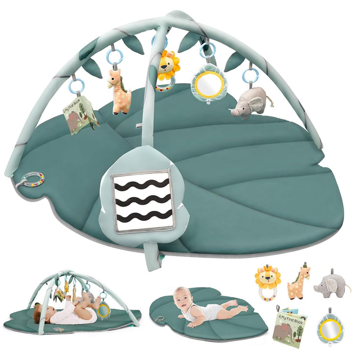Spielmatte Baby mit Spielbogen, Vanplay Spieldecke Baby mit Bogen, Rutschfest Spieldecke Greifspielz